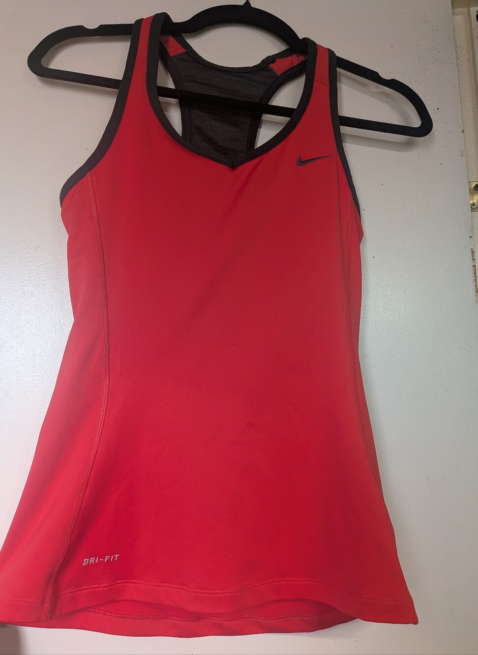 Nike Red Athletic Dri-FIT Tank with Black Trim SET ..